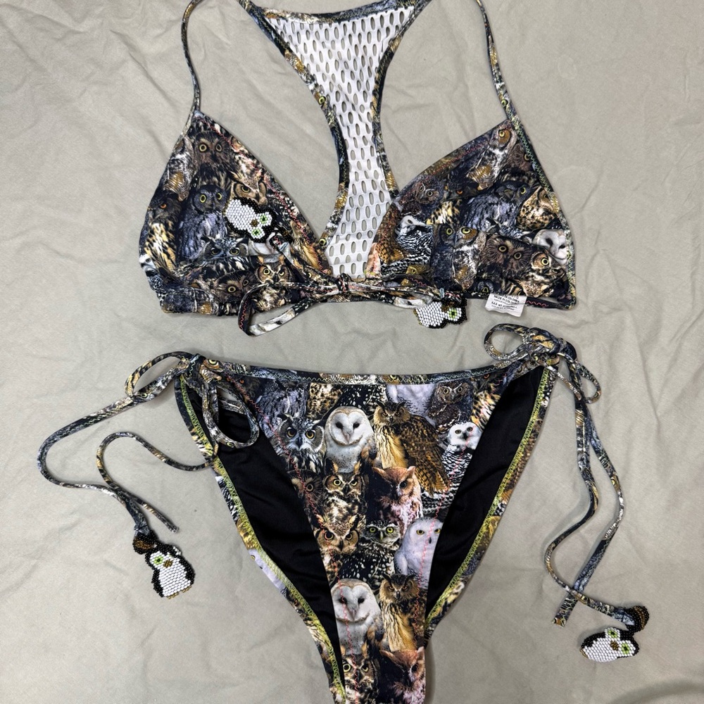 Agua bendita Owl Print Bikini Set
